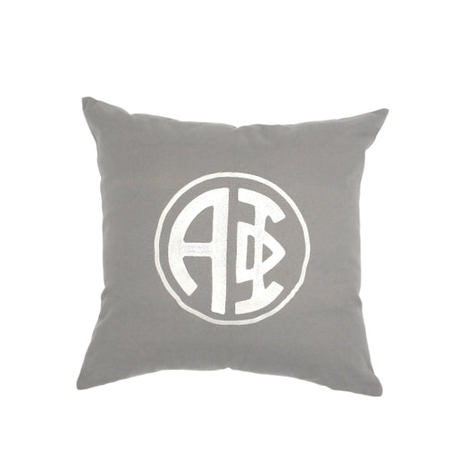 Alpha Phi Circle Monogram Pillow