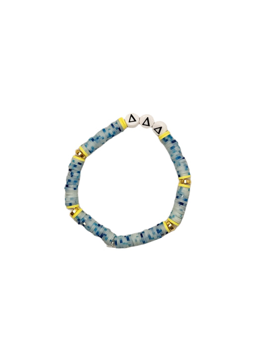 Delta Delta Delta Sorority Beaded Bracelet