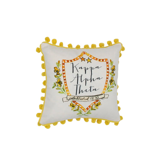 Kappa Alpha Theta Pom Pom Pillow