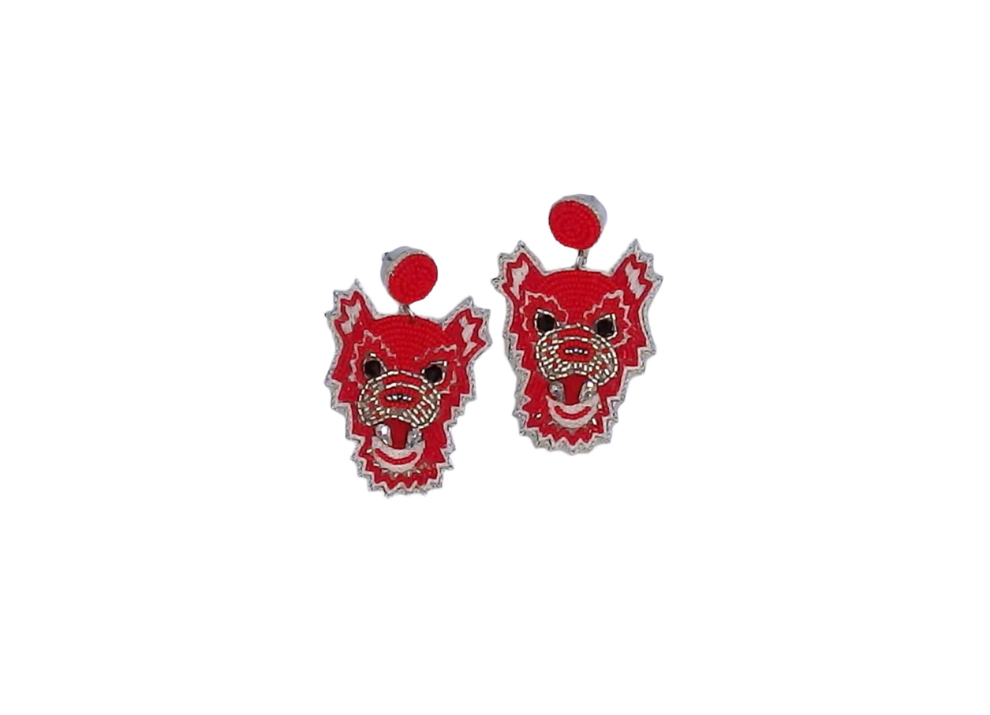 Wolfpack Earrings Red