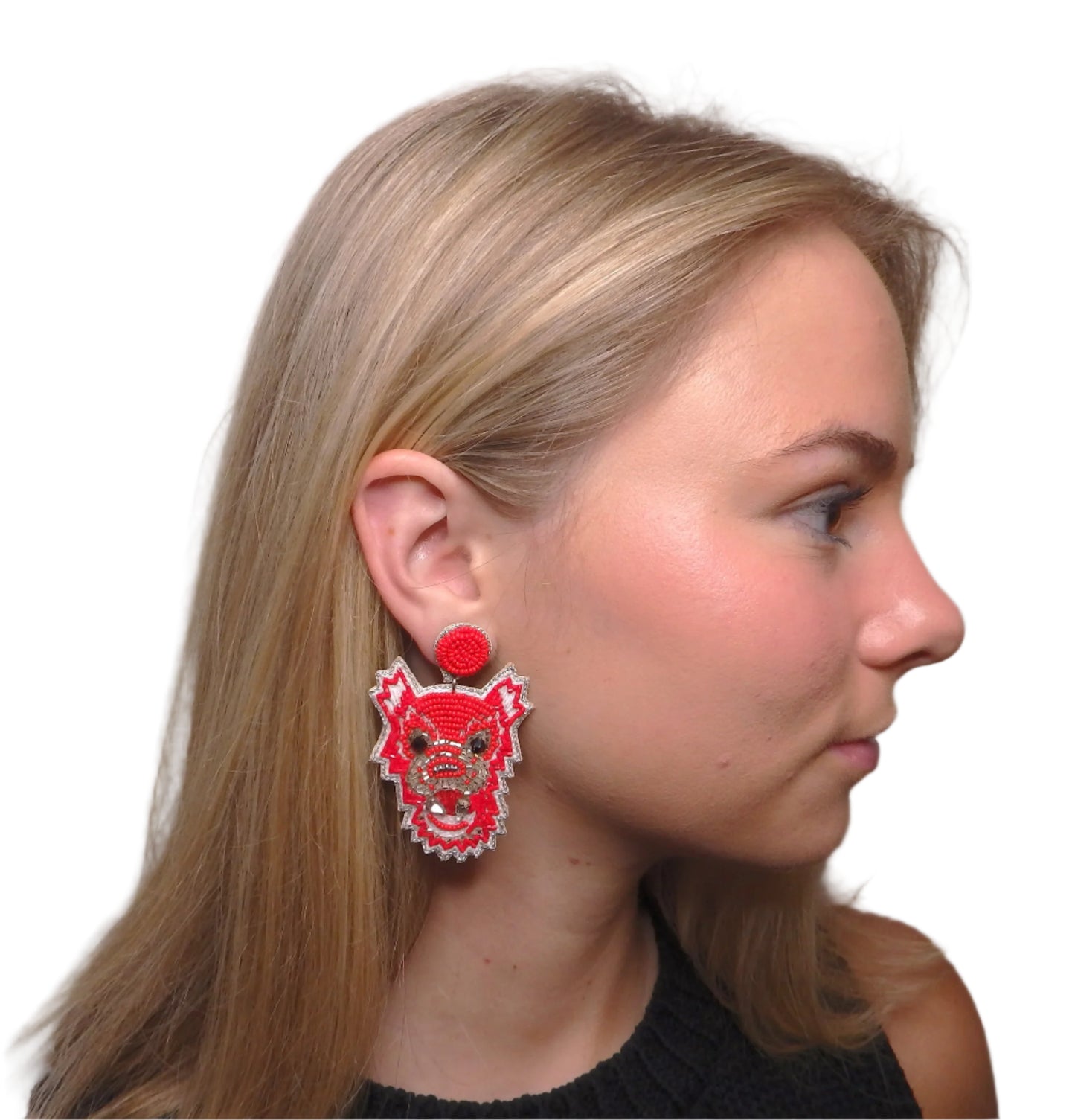Wolfpack Earrings Red