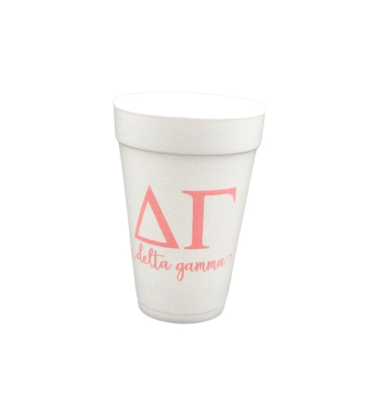 Delta Gamma 10 count Sorority Foam Cups