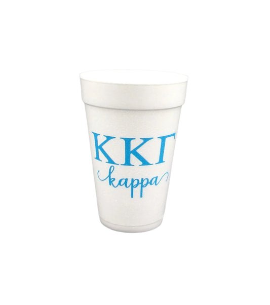 Kappa Kappa Gamma 10 count Sorority Foam Cups