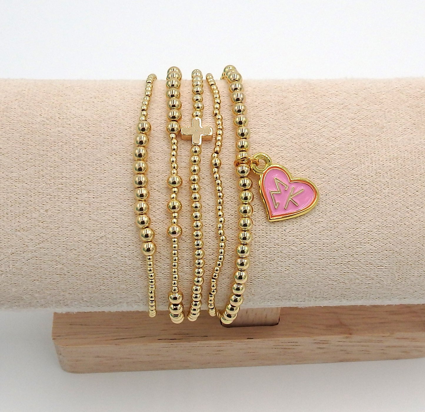 Sigma Kappa Charm Stacked Bracelets