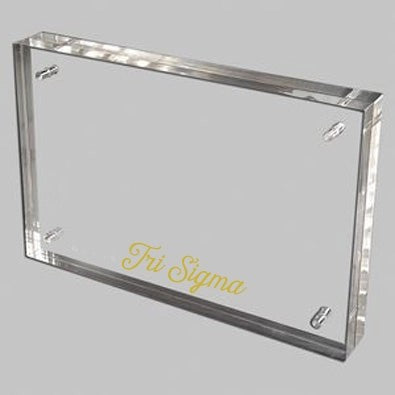 Sigma Sigma Sigma Acrylic Frame with Gold Foil Lettering