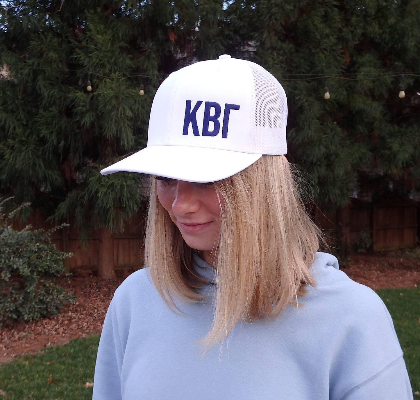 Kappa Beta Gamma Hat - white